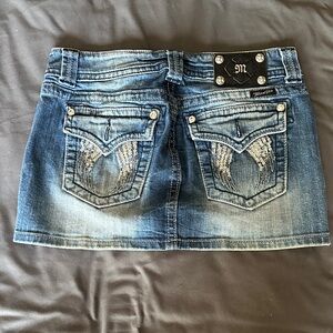 Miss Me Embellished Denim Mini Skirt Size 27
